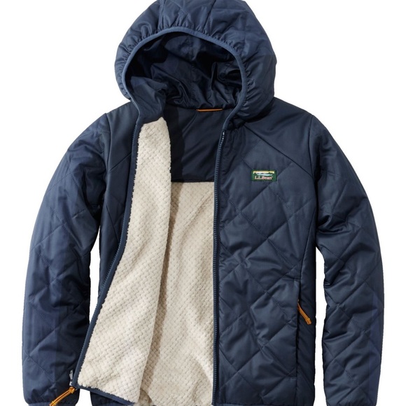 Kids reversible mountain fleece jacket.  Llbean size 8 - Picture 10 of 10